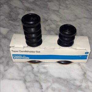Room Essentials Ebony Taper Candleholder Duo